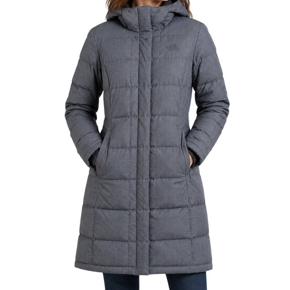 The North Face Grey Heather Metropolis Parka Coat Women's Medium